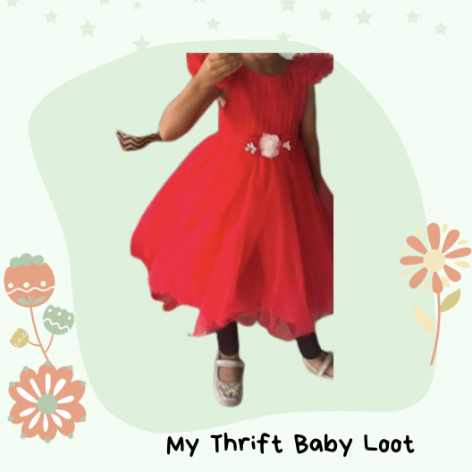 Preloved red party dress (4-5 years)